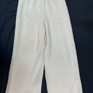 Sincerely Jules Textured Cream Wide leg Pants S